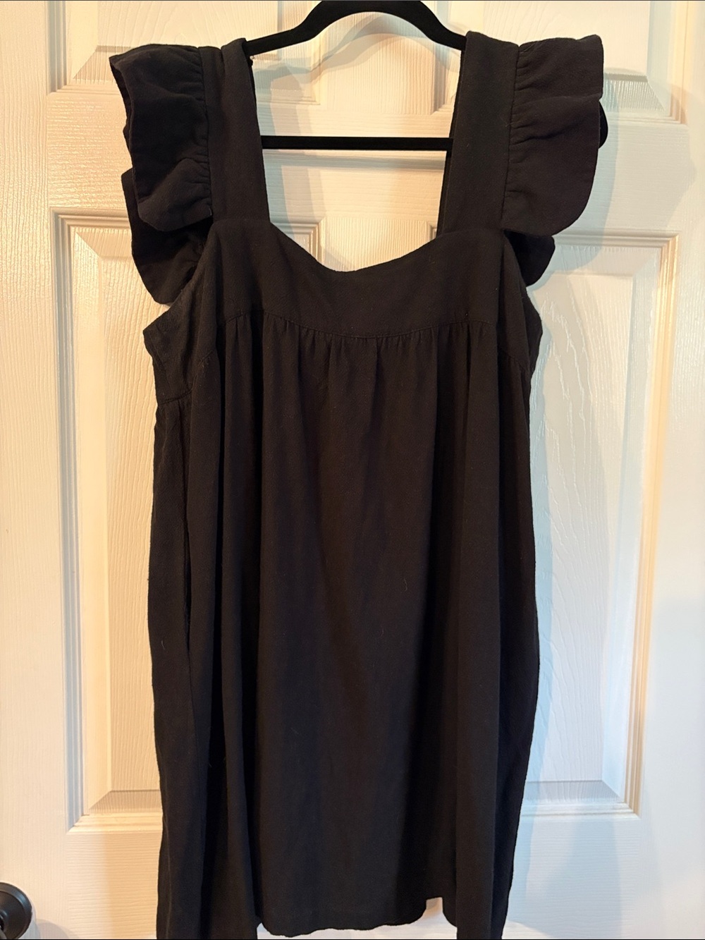 Black Hazel Flutter Sleeve Dress POMANDER PLACE - MED